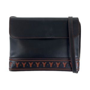 YVES SAINT LAURENT Vintage Black Leather Shoulder Bag
